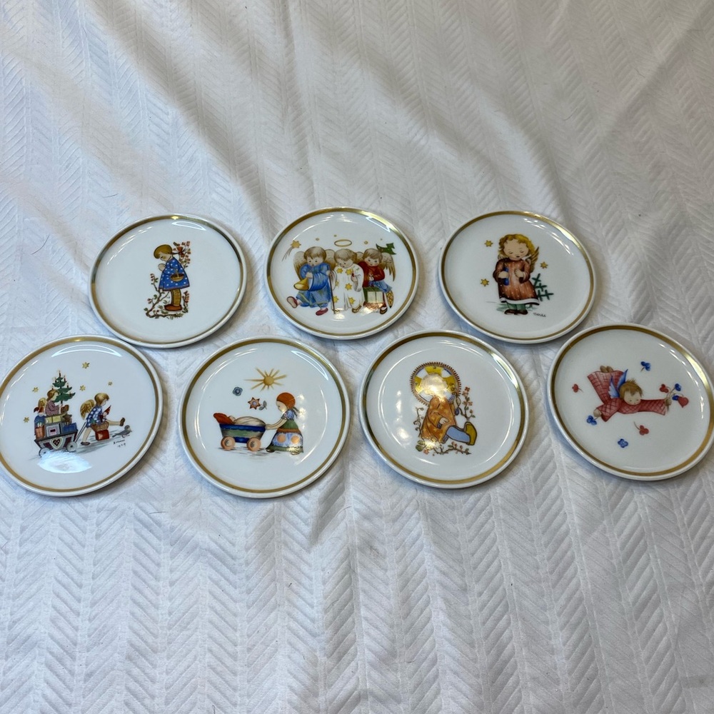 Berta Hummel miniature plate collection.